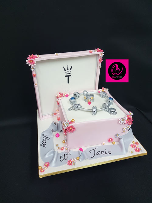 Pandora bracelet and box with charms by Kylie Gracie 