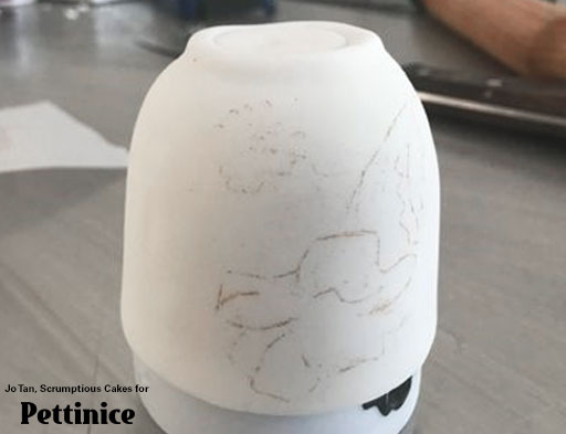 Once it is feeling dry you can decorate it using the same reverse tracing technique as the teapot, as described below.